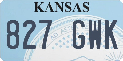 KS license plate 827GWK