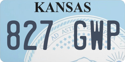 KS license plate 827GWP