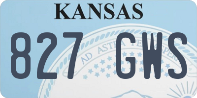 KS license plate 827GWS