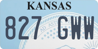 KS license plate 827GWW