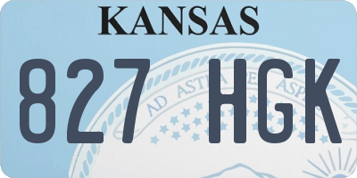 KS license plate 827HGK