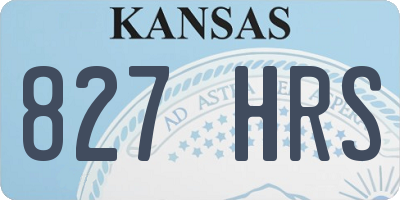 KS license plate 827HRS
