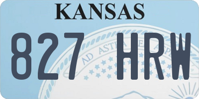 KS license plate 827HRW