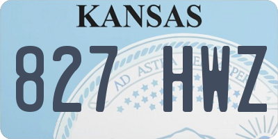 KS license plate 827HWZ
