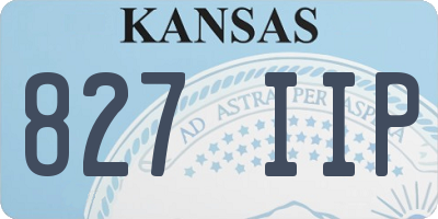 KS license plate 827IIP