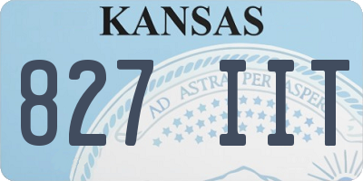 KS license plate 827IIT