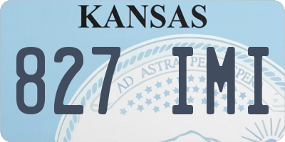 KS license plate 827IMI