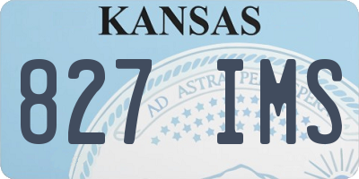 KS license plate 827IMS