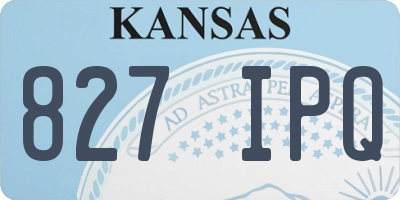 KS license plate 827IPQ