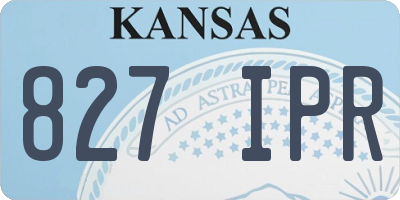 KS license plate 827IPR