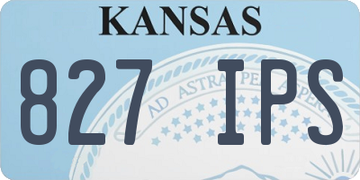 KS license plate 827IPS