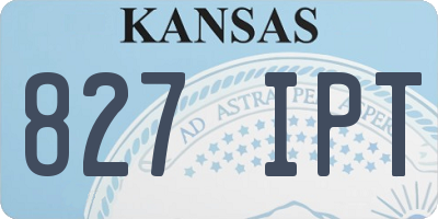 KS license plate 827IPT
