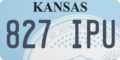 KS license plate 827IPU