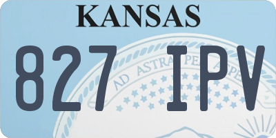 KS license plate 827IPV