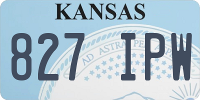 KS license plate 827IPW