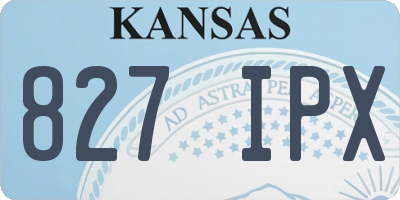 KS license plate 827IPX