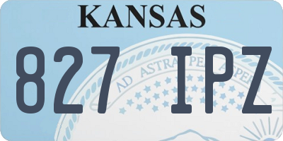 KS license plate 827IPZ