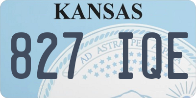 KS license plate 827IQE