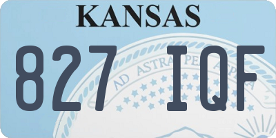 KS license plate 827IQF