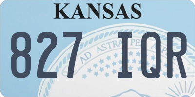 KS license plate 827IQR