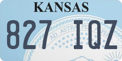 KS license plate 827IQZ
