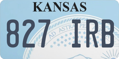 KS license plate 827IRB