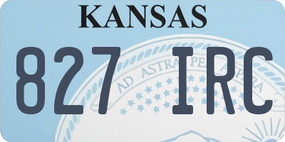 KS license plate 827IRC