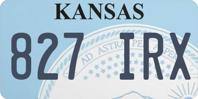 KS license plate 827IRX