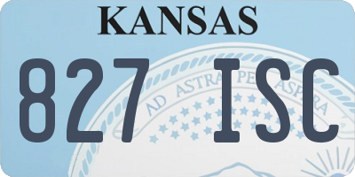 KS license plate 827ISC