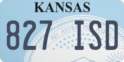 KS license plate 827ISD