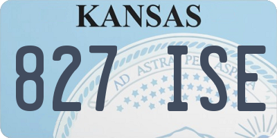 KS license plate 827ISE