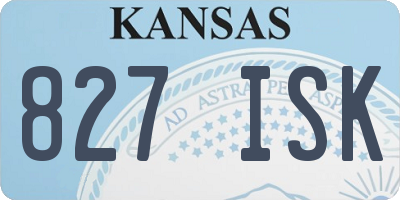 KS license plate 827ISK