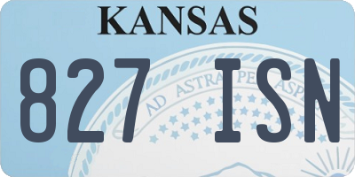 KS license plate 827ISN