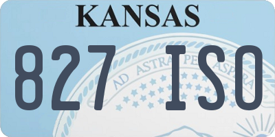 KS license plate 827ISO