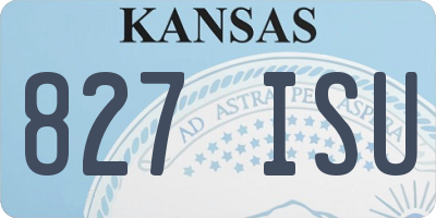 KS license plate 827ISU
