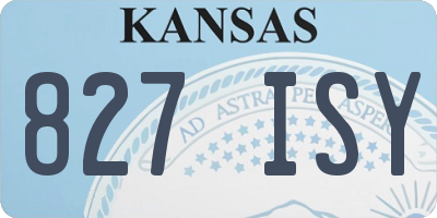 KS license plate 827ISY