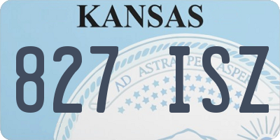 KS license plate 827ISZ