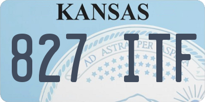 KS license plate 827ITF