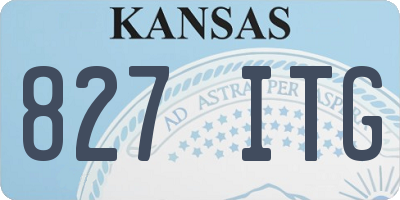 KS license plate 827ITG