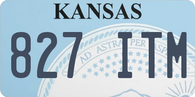 KS license plate 827ITM