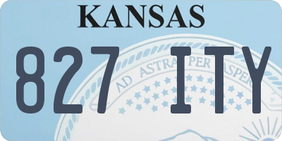 KS license plate 827ITY