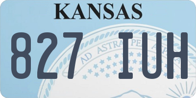 KS license plate 827IUH