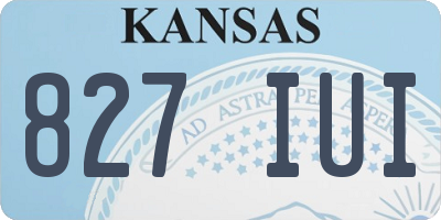 KS license plate 827IUI