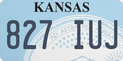 KS license plate 827IUJ