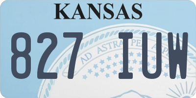 KS license plate 827IUW