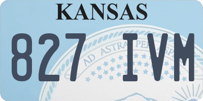 KS license plate 827IVM