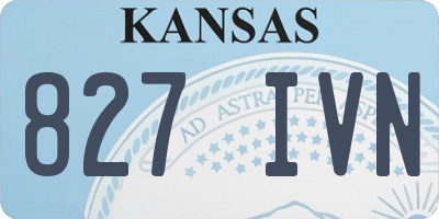 KS license plate 827IVN