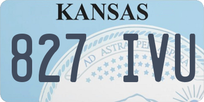 KS license plate 827IVU