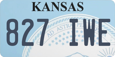KS license plate 827IWE