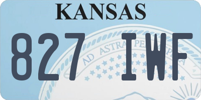 KS license plate 827IWF